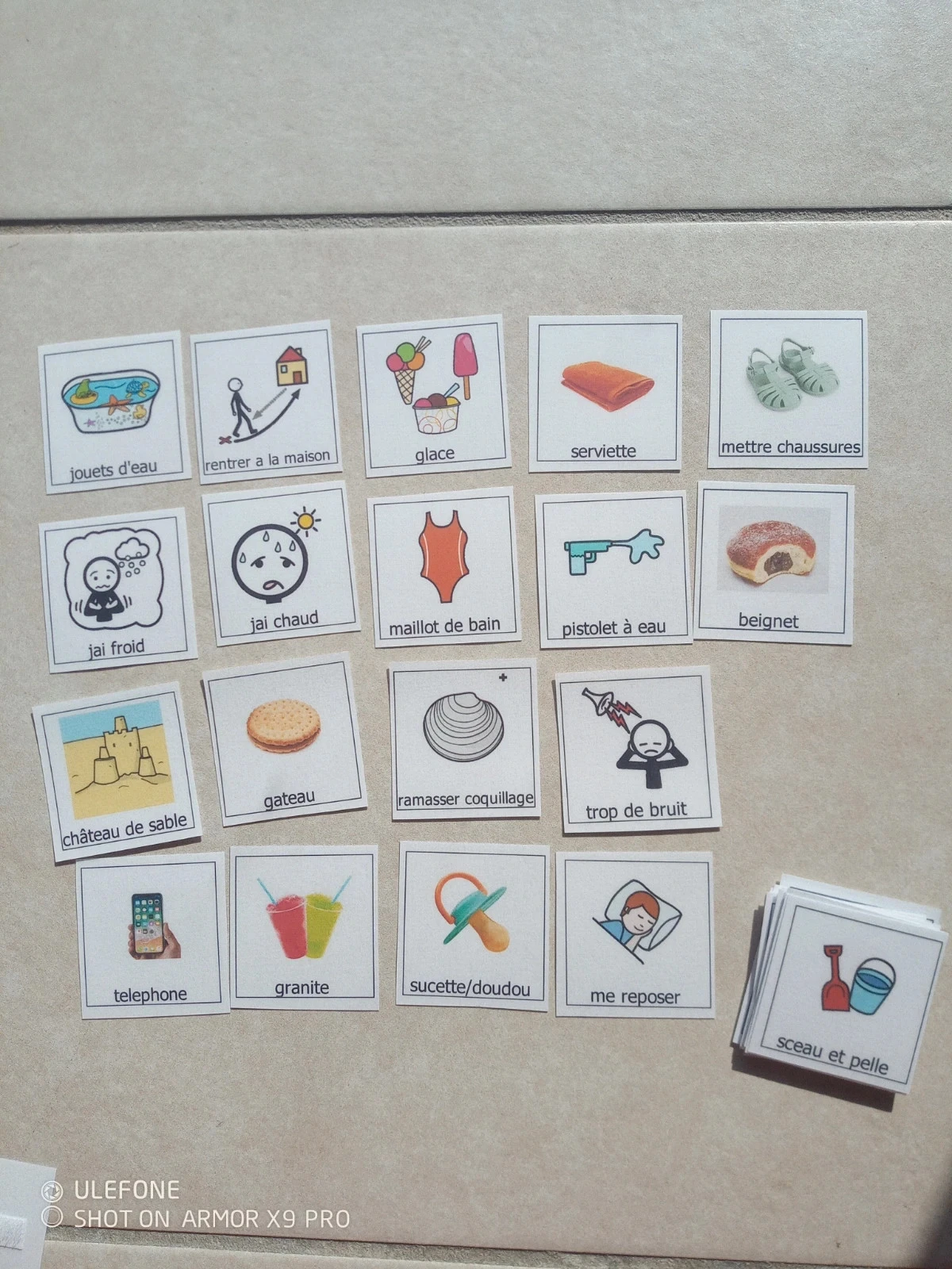 pictogramme caa été plage